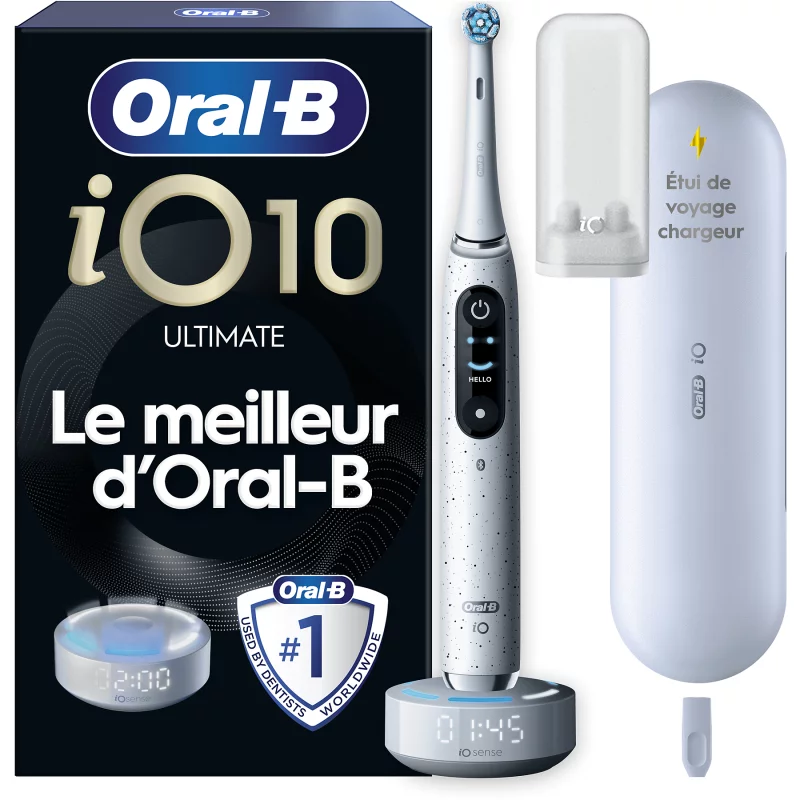Image : ORAL-B iO10 Series Stardust White - Brosse à dents électrique