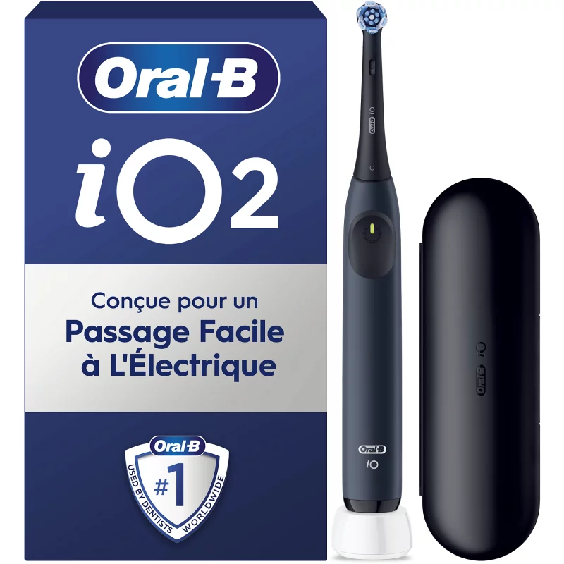 Image : ORAL-B iO2 Marine Blue Deep Clean + Travel Case - Brosse à dents