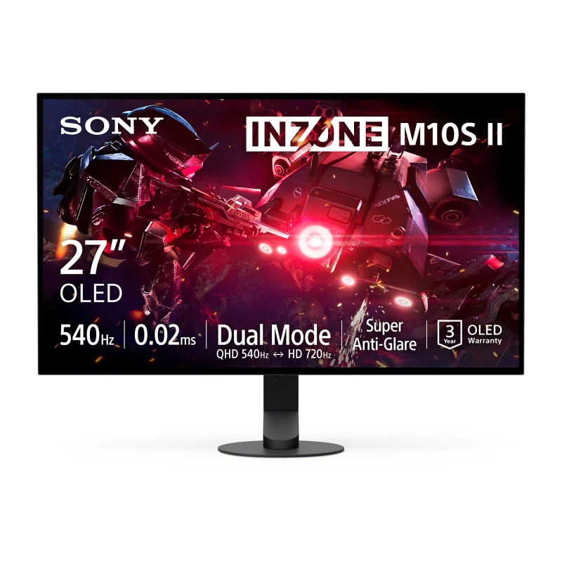 Image : Ecran PC Gamer SONY INZONE M10S II 27' QHD Dual Mode 540Hz - 720Hz OLED HDMI 2.1 G-Sync