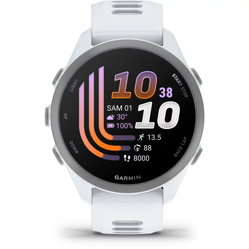 Image : GARMIN Forerunner 170 blanc et bleu - Montre connectée