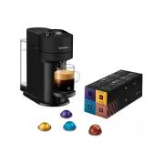 Image : KRUPS Vertuo Next Nespresso Noir Mat et 52 capsules - Cafetière à dosettes