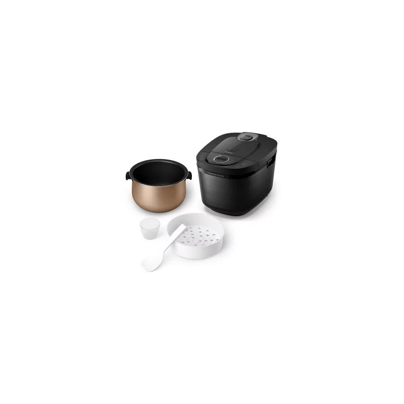 Image : PHILIPS HD4814/31 - Cuiseur riz rice cooker noir