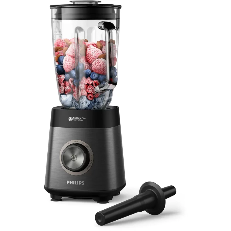 Image : Philips HR3040/00 - Blender Série 5000 Noir Argent