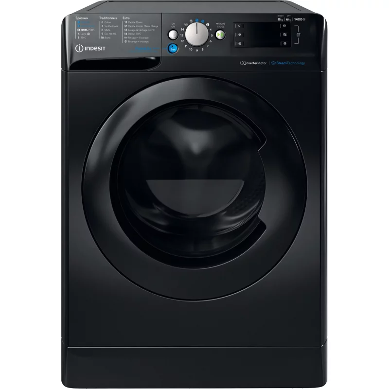 Image : INDESIT BDE86435BKVFR - Lave-linge séchant