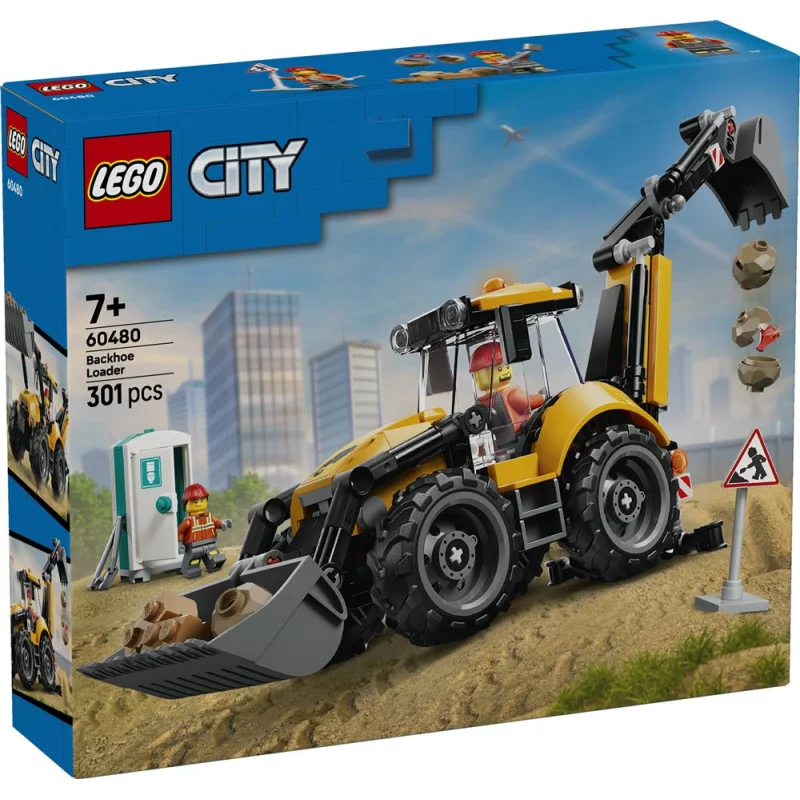 Image : LEGO 60480 Le tractopelle jaune - City