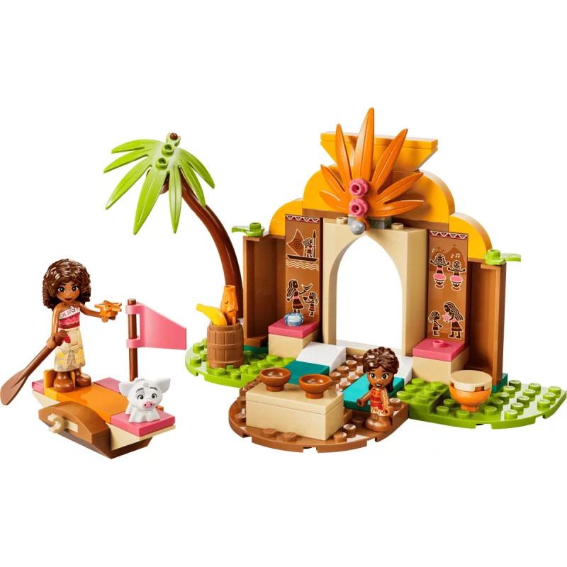 Image : LEGO 43282 Maison de village et pirogue de Vaiana - Disney