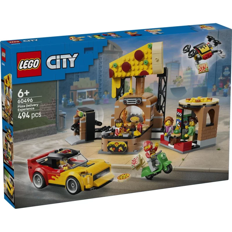 Image : LEGO 60496 La pizzeria et ses véhicules de livraison - City