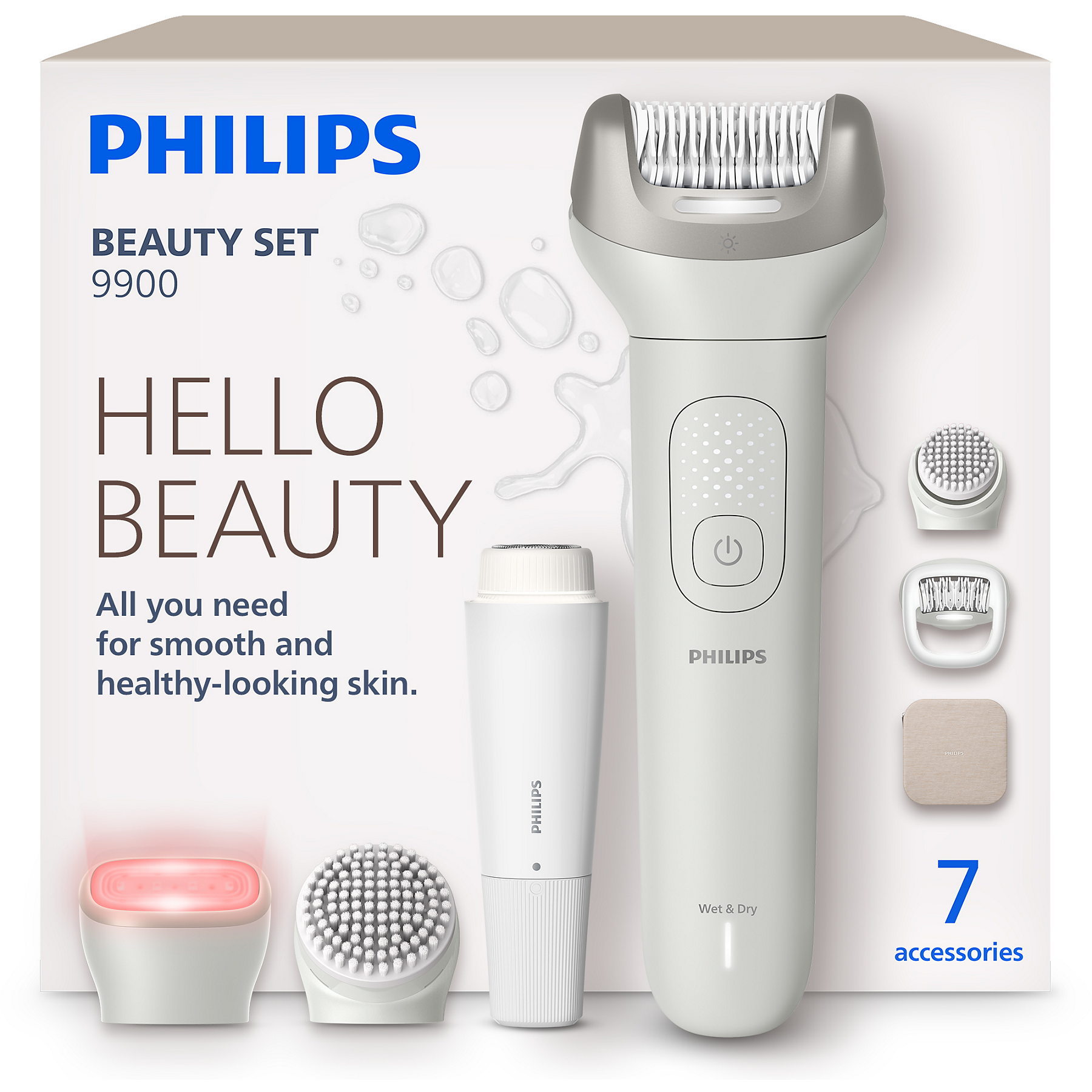Image : PHILIPS BRE738/00 - Epilateur électrique Kit bien-etre