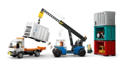 Image : LEGO 60509 Le train de marchandises du port avec grue et camion - City