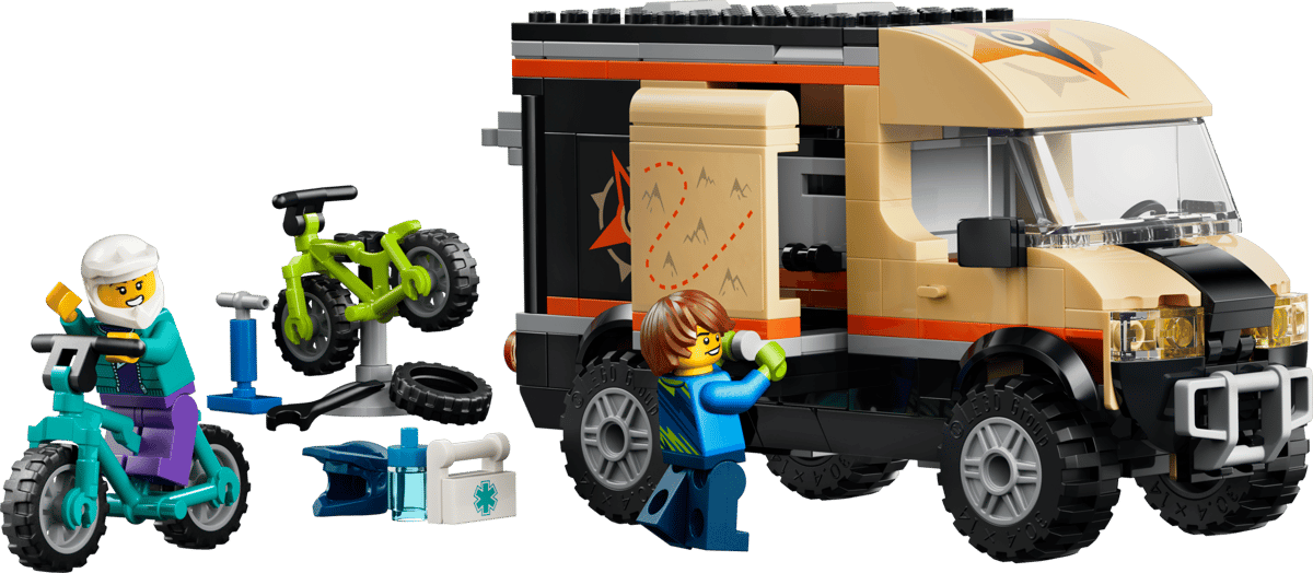 Image : LEGO 60512 Le camping-car d'aventures et ses VTT - City