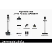 Image : SAMSUNG VS70H28HTK Jet 95S Pet Extra - Aspirateur balai