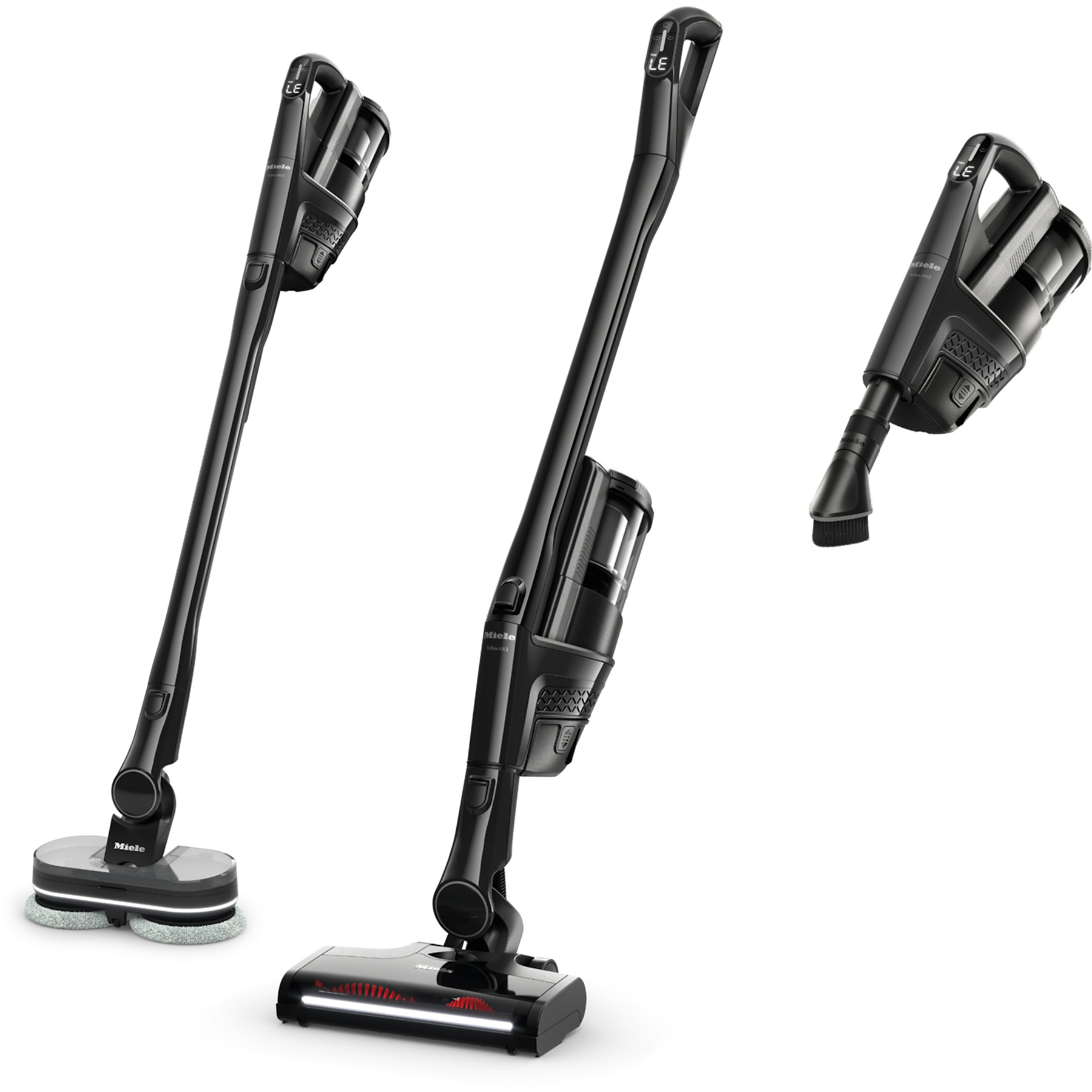 Image : MIELE Triflex HX3 Aqua Noir obsidien - Aspirateur balai
