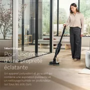 Image : MIELE Triflex HX3 Aqua Noir obsidien - Aspirateur balai