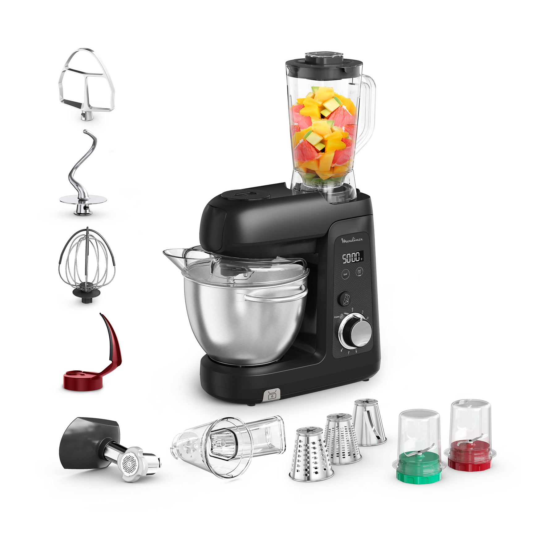 Image : MOULINEX QA5458F1 BAKE PARTNER + accessoires - Robot pâtissier