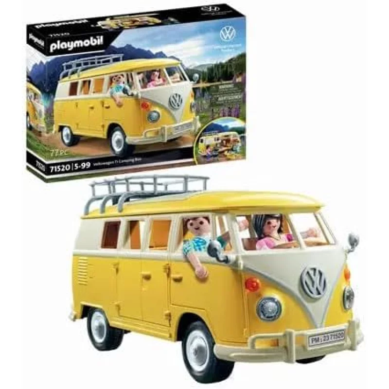 Image : PLAYMOBIL 71520 Volkswagen T1 Combi jaune Classic Car