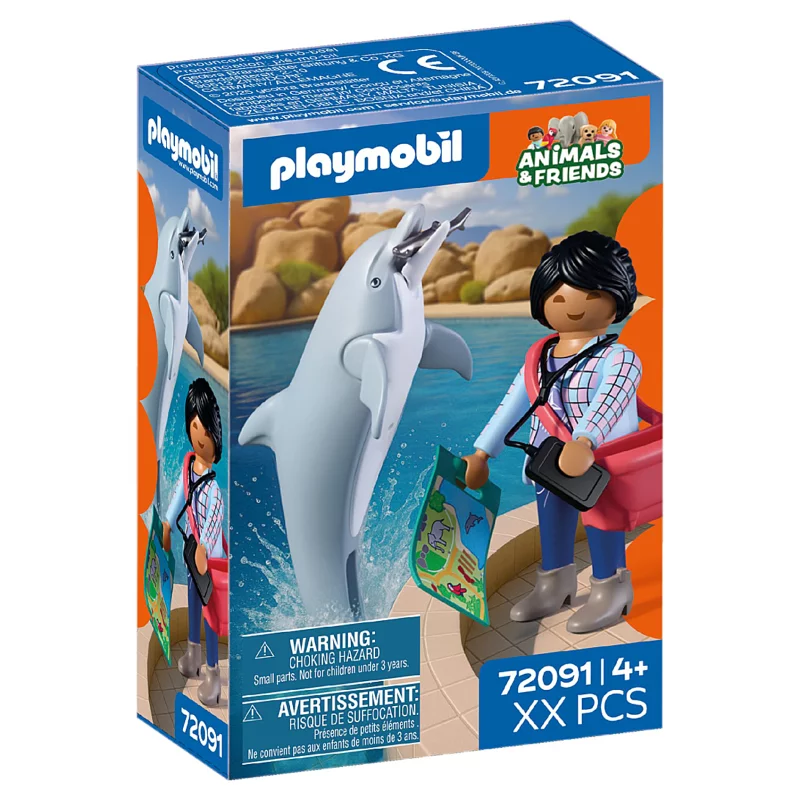 Image : Playmobil 72091 Zoo : Dauphin et visiteur - Animals and Friends