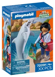 Playmobil 72091 Zoo : Dauphin et visiteur - Animals and Friends
