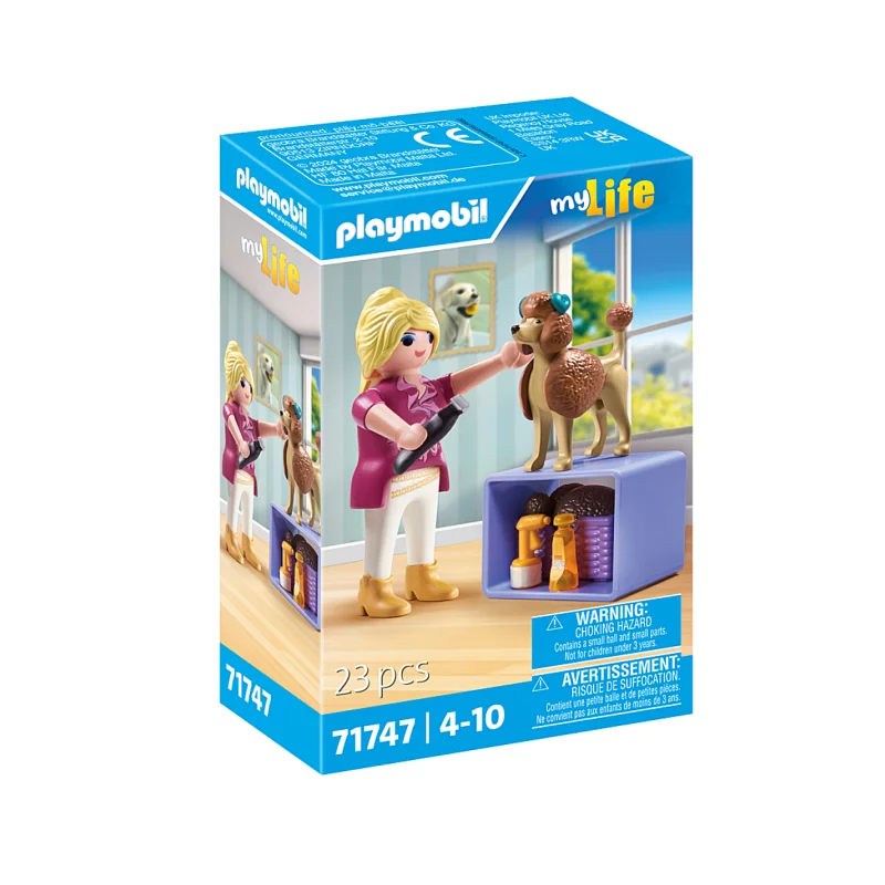 Image : Playmobil 71747 Toiletteuse avec caniche et accessoires - My Life