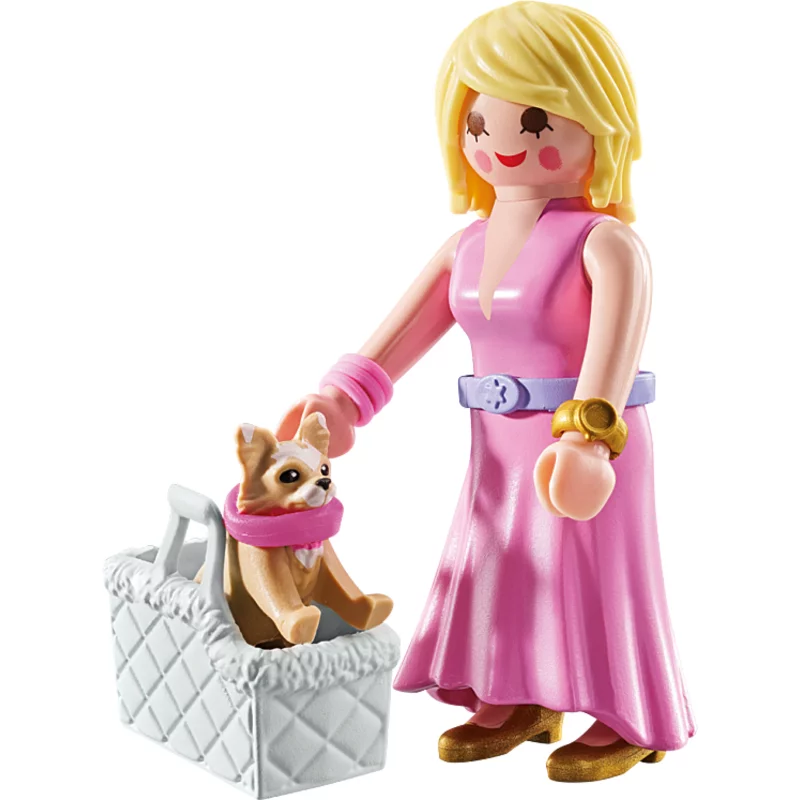 Image : Playmobil 71737 Dame avec Chihuahua et panier transport - My Life