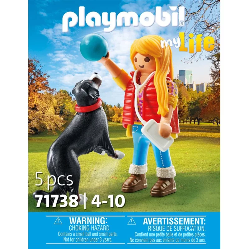 Image : Playmobil 71738 Jeune fille avec chien de montagne - My Life