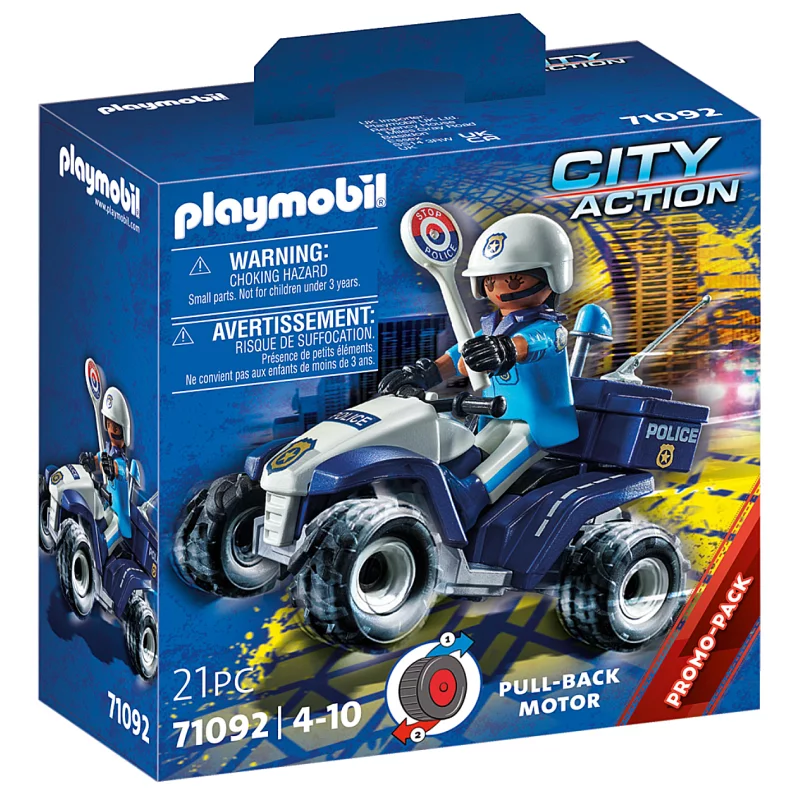 Image : Playmobil 71092 Policier et Quad - City Action