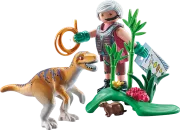 Playmobil 71823 Vélociraptor et explorateur avec lasso - Dinos