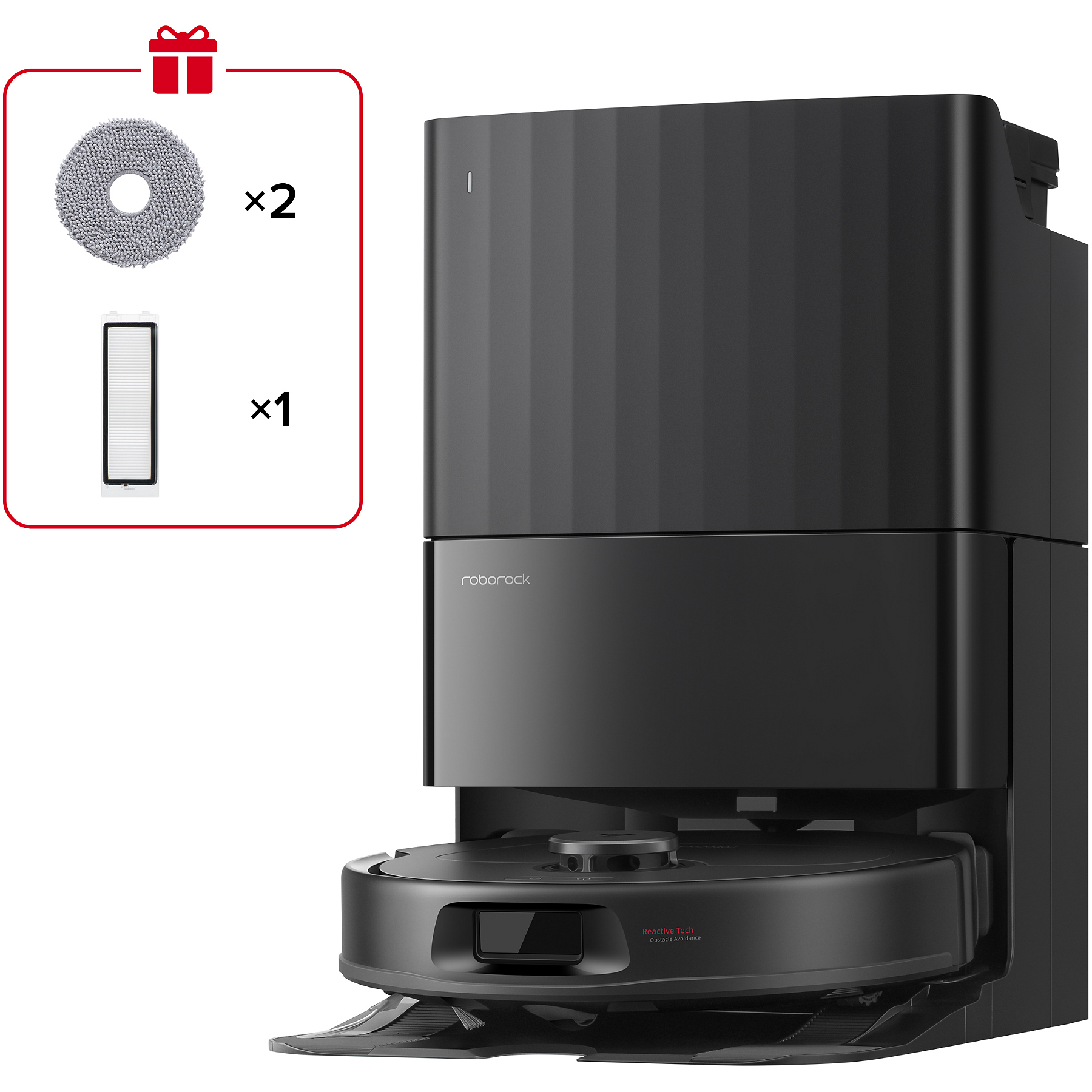 Image : ROBOROCK Qrevo S ProX Black - Robot Aspirateur Laveur