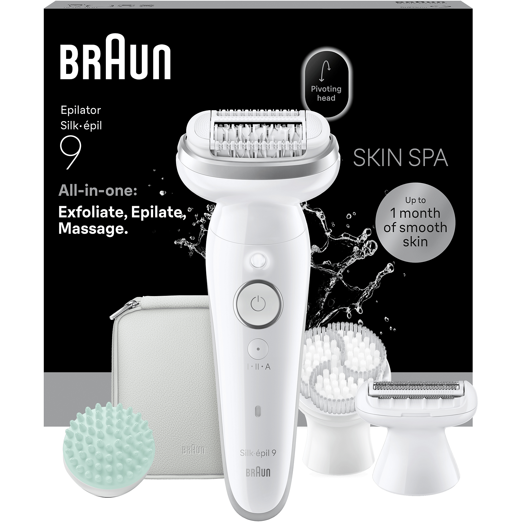 Image : BRAUN Legepil SES9-080 Silv Box MN - Epilateur