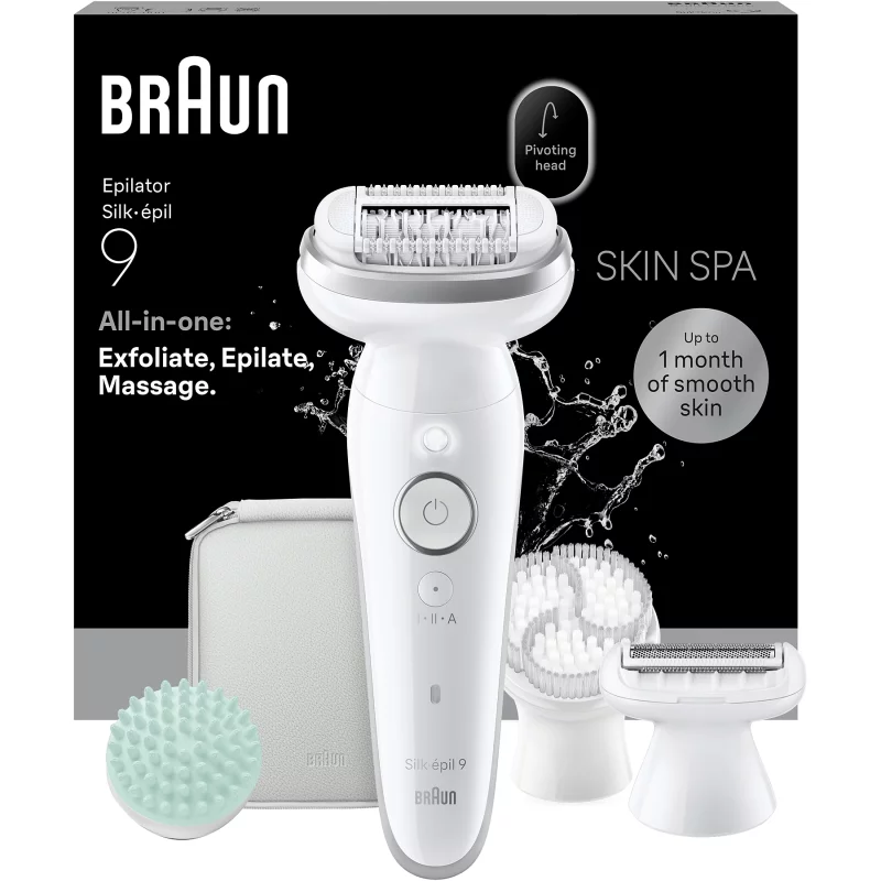 Image : BRAUN Legepil SES9-080 Silv Box MN - Epilateur