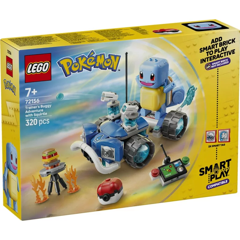 Image : LEGO 72156 SMART Play : L'aventure de Carapuce avec le buggy du Dresseur Pokémon