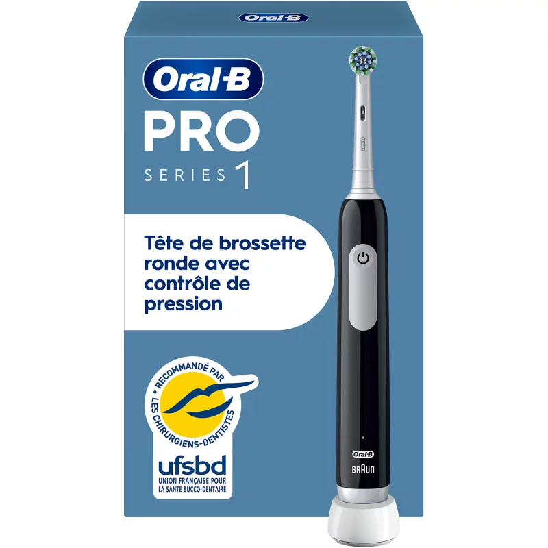 Image : ORAL-B Pro 1 Noire Cross Action - Brosse à dents électrique