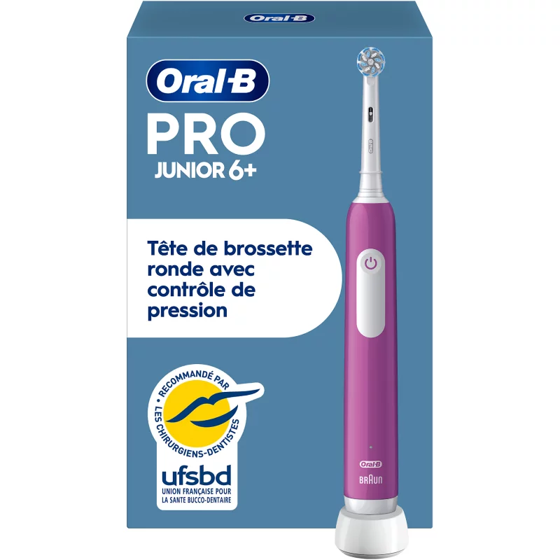 Image : ORAL-B Pro 1 Junior Violette - Brosse à dents électrique