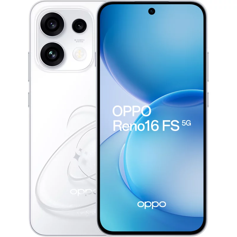 Image : OPPO Reno 16FS 512Go Blanc pop 5G - Smartphone