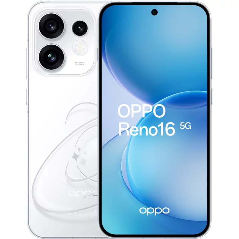 Image : OPPO Reno 16 512Go Blanc pop 5G - Smartphone