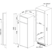 Image : SMEG D4152E - Réfrigérateur 2 portes encastrable