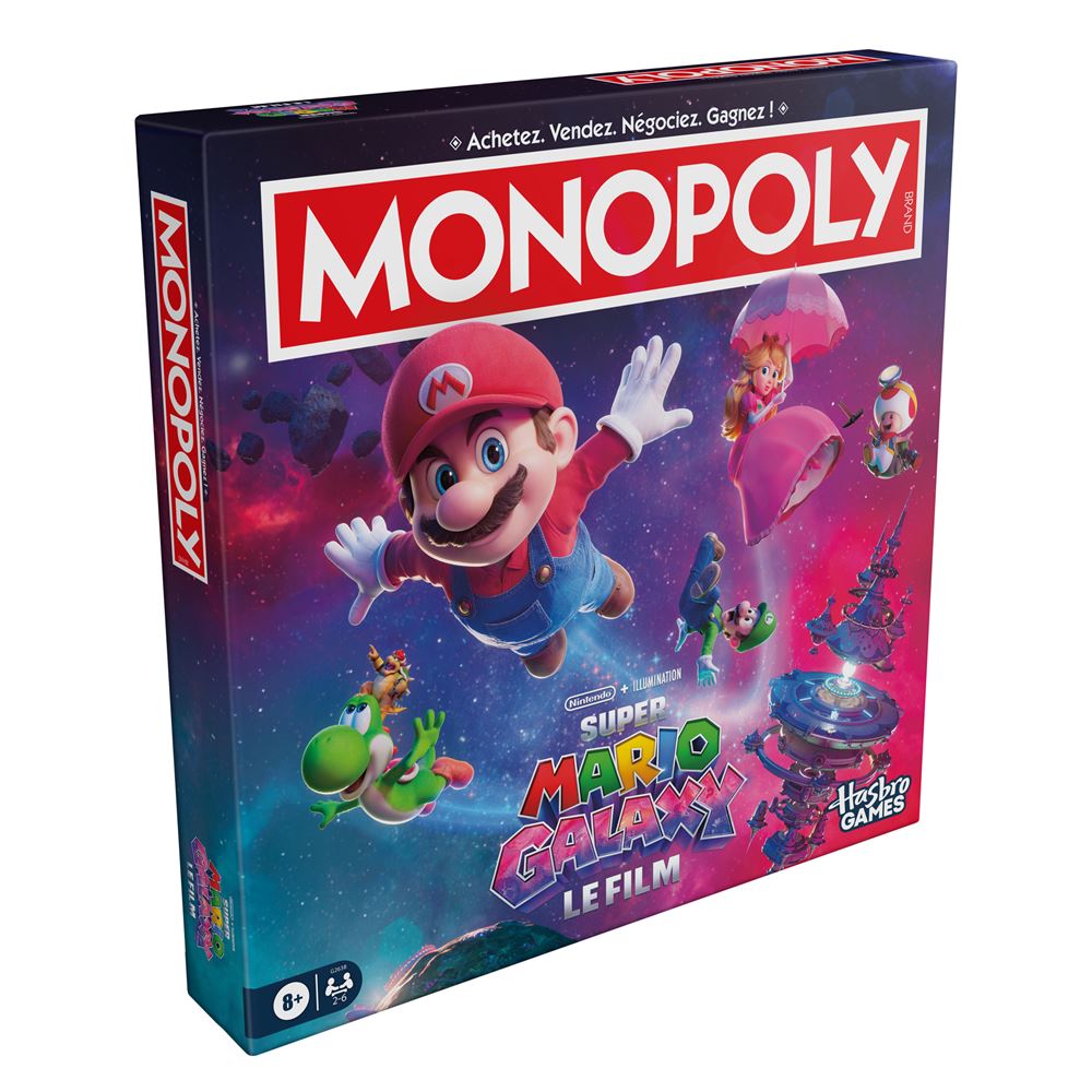 Image : Hasbro Monopoly Super Mario Galaxy Le Film - Jeu classique