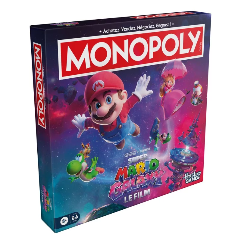 Image : Hasbro Monopoly Super Mario Galaxy Le Film - Jeu classique