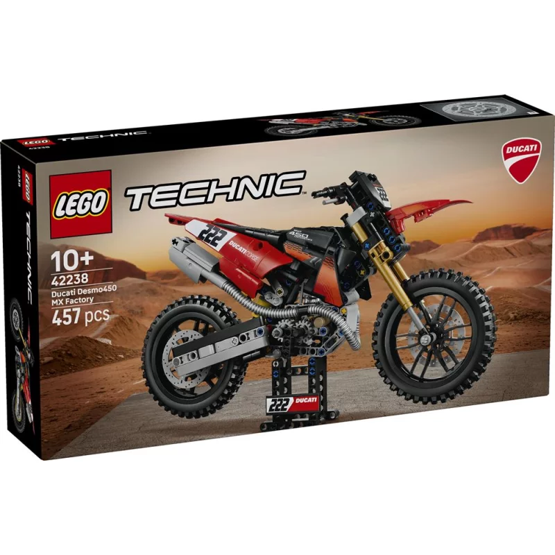 Image : LEGO 42238 La moto Ducati Desmo450 MX Factory - Technic