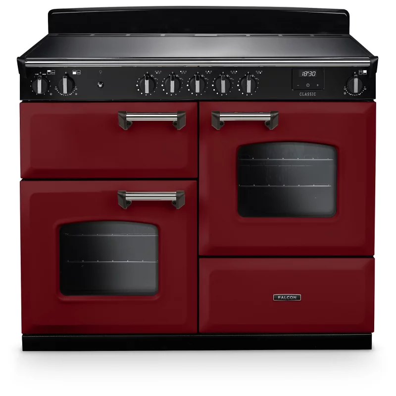 Image : FALCON NGC OC TAB IND 110 CM BORDEAUX CHROME - Piano de cuisson induction
