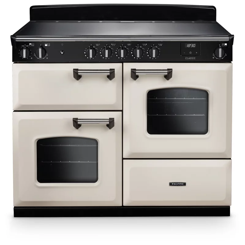 Image : FALCON NGC OC TAB IND 110 CM CREME PASTEL CHROME - Piano de cuisson induction