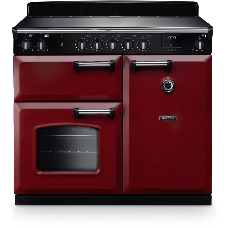 Image : FALCON NGC TAB IND 100 CM BORDEAUX CHROME - Piano de cuisson induction