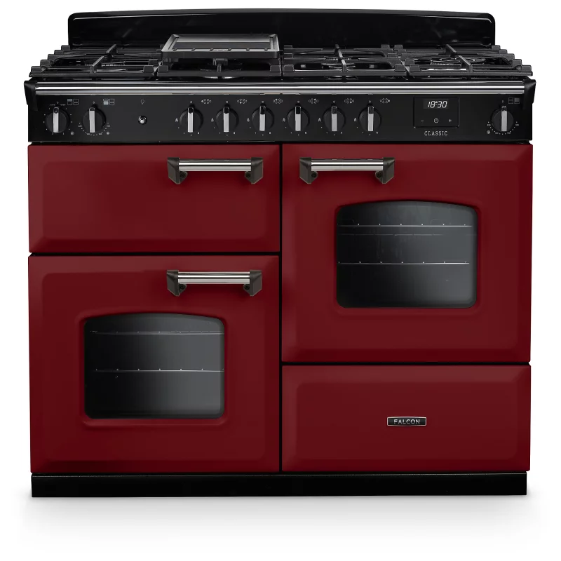 Image : FALCON NGC OC TAB GAZ 110 CM BORDEAUX CHROME - Piano de cuisson gaz