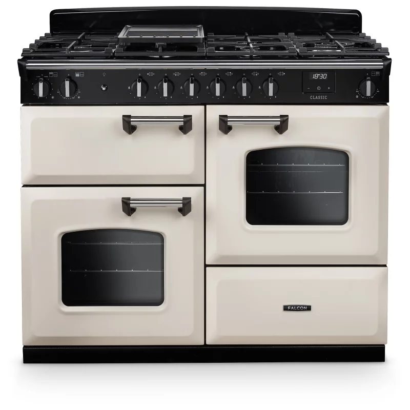 Image : FALCON NGC OC TAB GAZ 110 CM CREME PASTEL CHROME - Piano de cuisson gaz