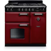 FALCON NGC TAB GAZ 90 CM BORDEAUX CHROME - Piano de cuisson gaz