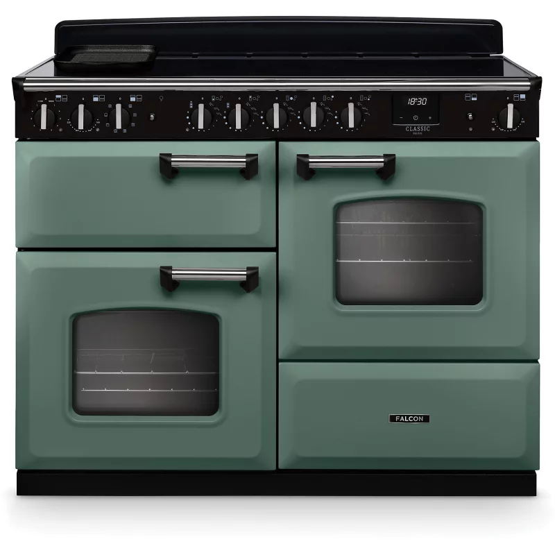 Image : FALCON NGC TAB IND 110 CM VERT MINERAL CHROME - Piano de cuisson induction