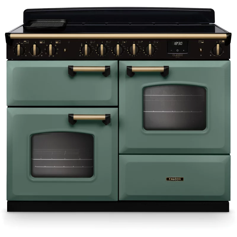 Image : FALCON NGC TAB IND 110 CM VERT MINERAL LAITON - Piano de cuisson induction
