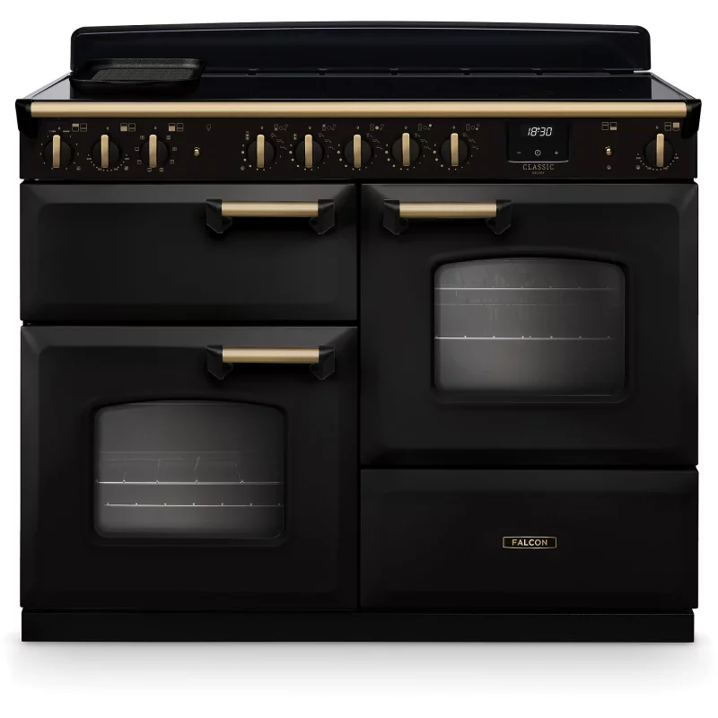 Image : FALCON NGC TAB IND 110 CM CHARBON LAITON ANTIQUE - Piano de cuisson induction