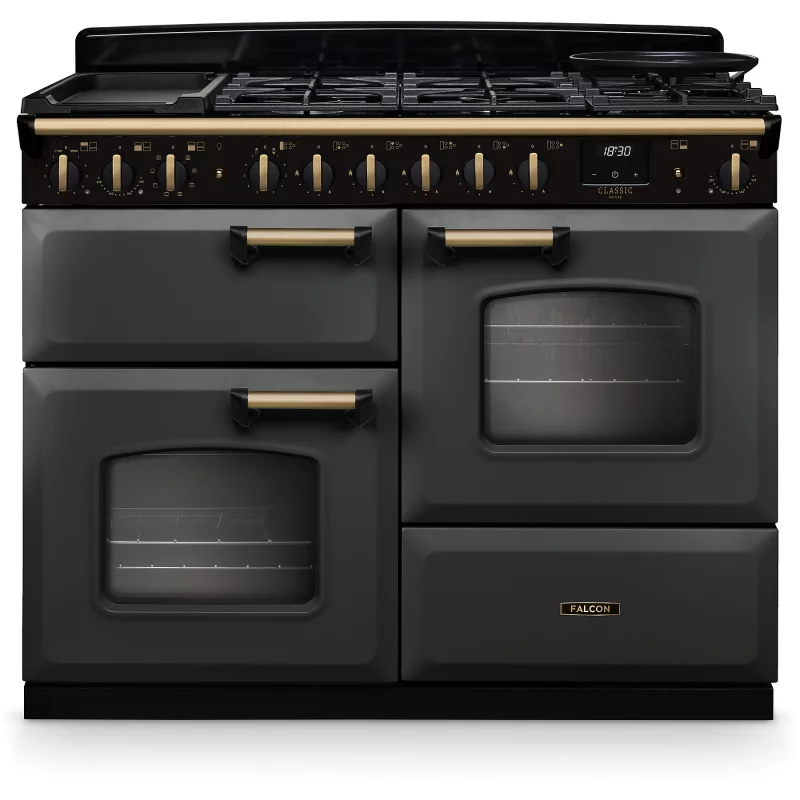 Image : FALCON NGC TAB MIX 110 CM ARDOISE LAITON ANTIQUE - Piano de cuisson mixte