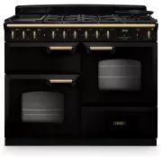 FALCON NGC TAB MIX 110 CM NOIR LAITON ANTIQUE - Piano de cuisson mixte