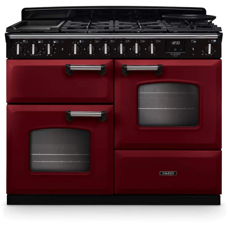 Image : FALCON NGC TAB MIX 110 CM BORDEAUX CHROME - Piano de cuisson mixte